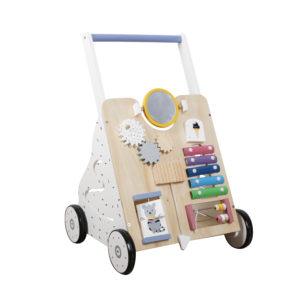 Houten baby walker - Houten speelgoed - Loopwagen - vanaf 1 jaar - Houtkleur