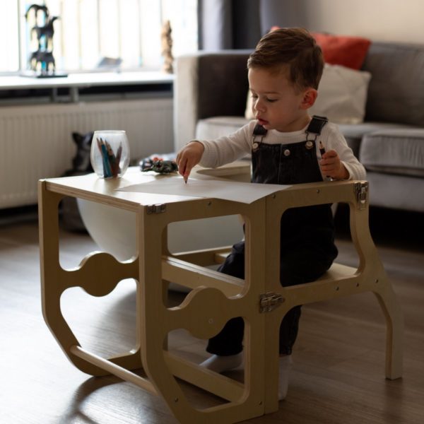 Maxx Kidz - Houten leertoren Montessori - kleur wit - Afbeelding 6