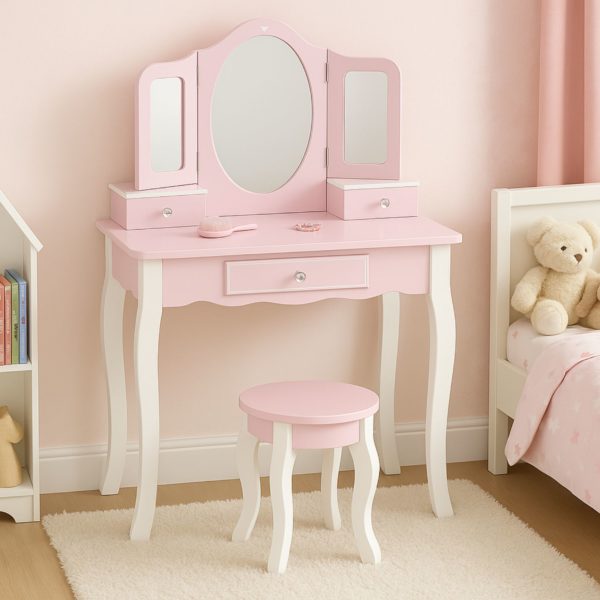 Maxx Kidz - Houten Kaptafel - Roze