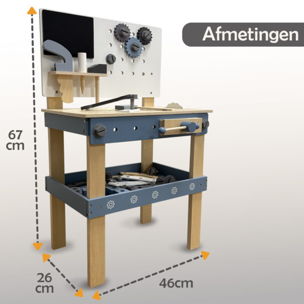 Maxx Kidz Houten Speelgoed werkbank - Kinderwerkbank hout - Vanaf 1 jaar - Image 4