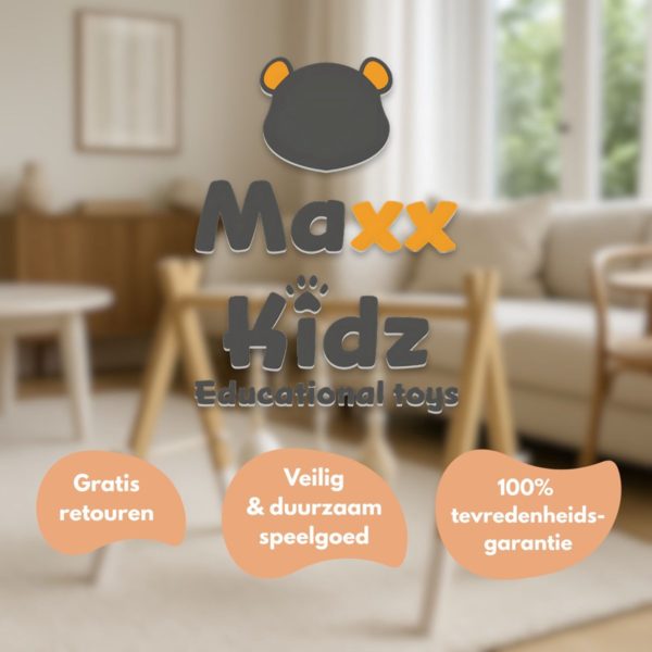 Houten Babygym inclusief 5 speeltjes Maxx Kidz - 0 tot 6 maanden - Afbeelding 6