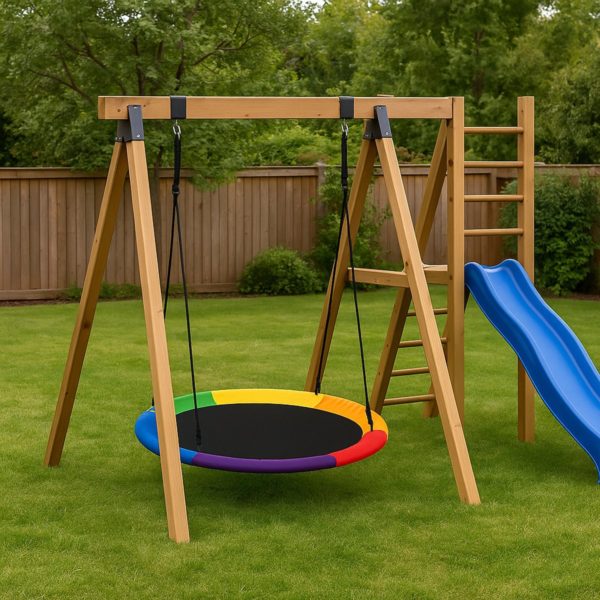 Maxx Kidz Nestschommel 100 cm - Regenboog kleur