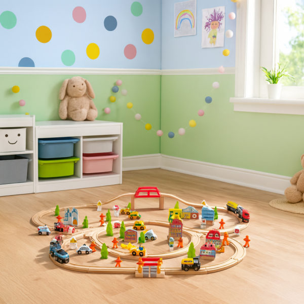 Maxx Kidz Houten Treinset 100 delig