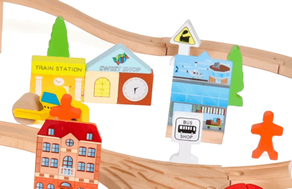 Maxx Kidz Houten Treinset 100 delig - Afbeelding 4