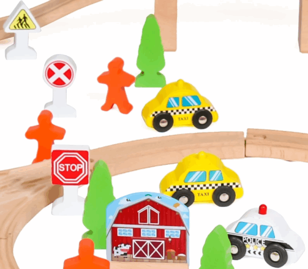 Maxx Kidz Houten Treinset 100 delig - Afbeelding 3